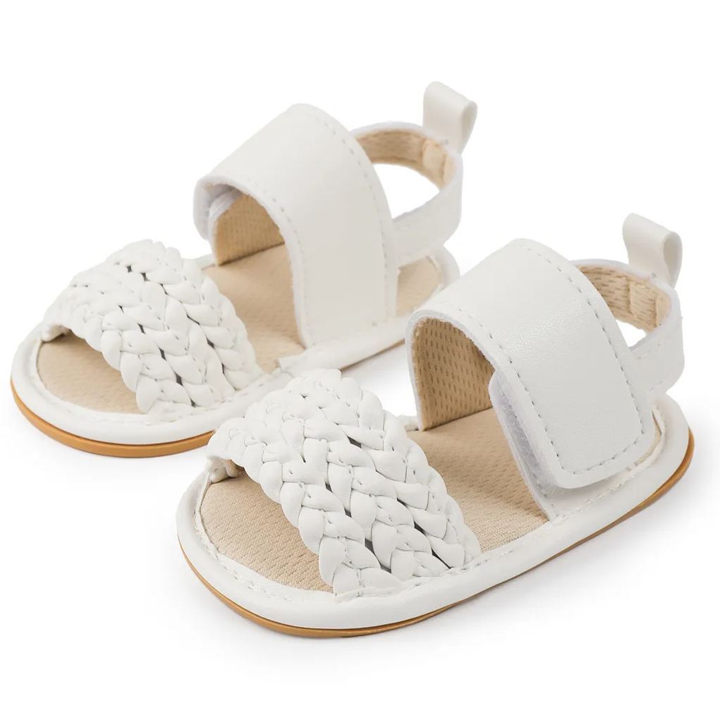 Arrival Two Pure Color Knit Girl Baby Sandals Wholesale-JZ Baby