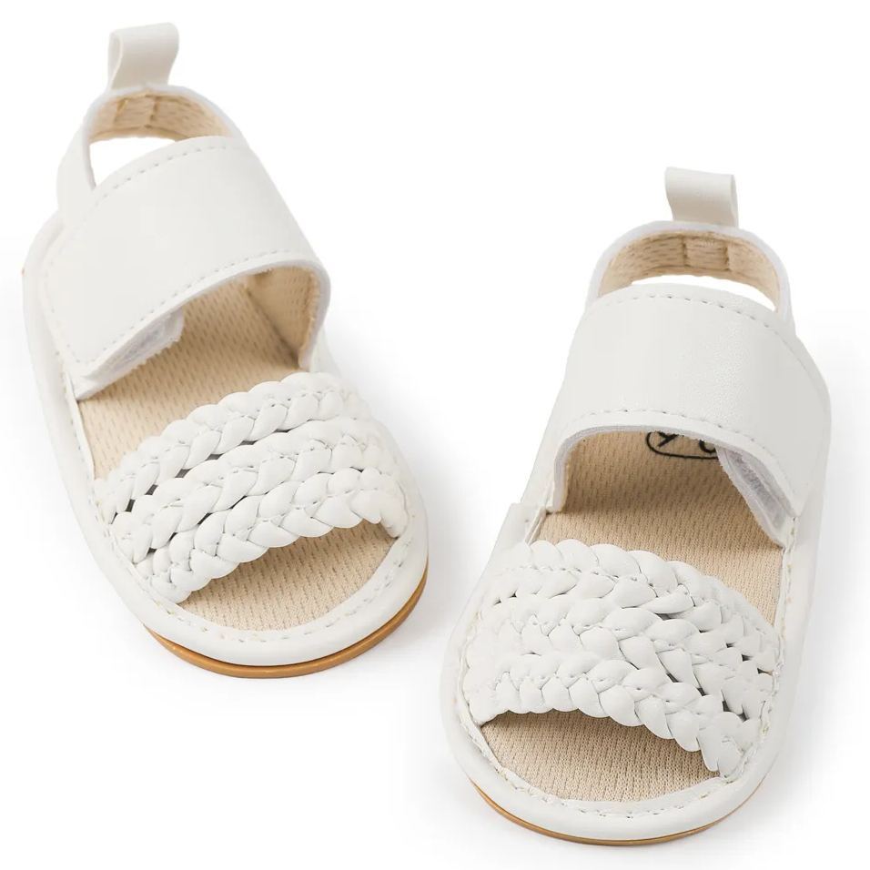 Arrival Two Pure Color Knit Girl Baby Sandals Wholesale-JZ Baby