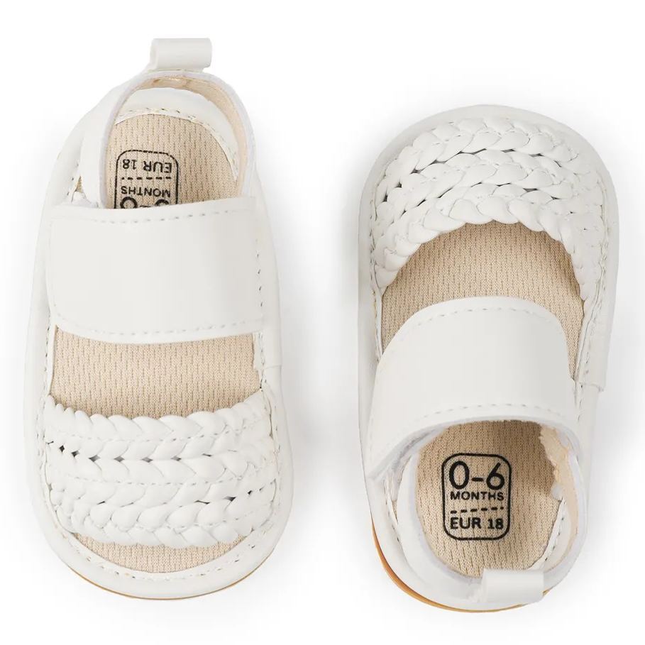Arrival Two Pure Color Knit Girl Baby Sandals Wholesale-JZ Baby