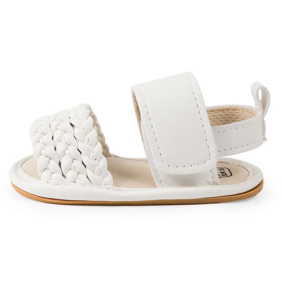 Arrival Two Pure Color Knit Girl Baby Sandals Wholesale-JZ Baby