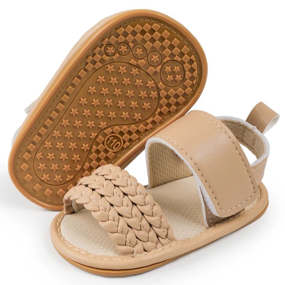 Arrival Two Pure Color Knit Girl Baby Sandals Wholesale-JZ Baby