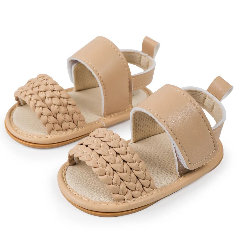 Arrival Two Pure Color Knit Girl Baby Sandals Wholesale-JZ Baby
