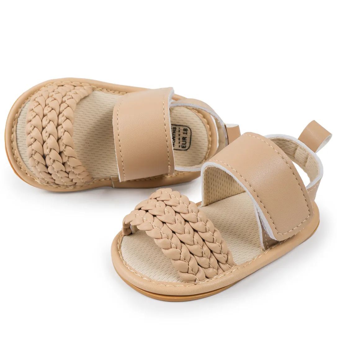 Arrival Two Pure Color Knit Girl Baby Sandals Wholesale-JZ Baby