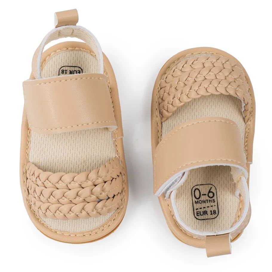 Arrival Two Pure Color Knit Girl Baby Sandals Wholesale-JZ Baby