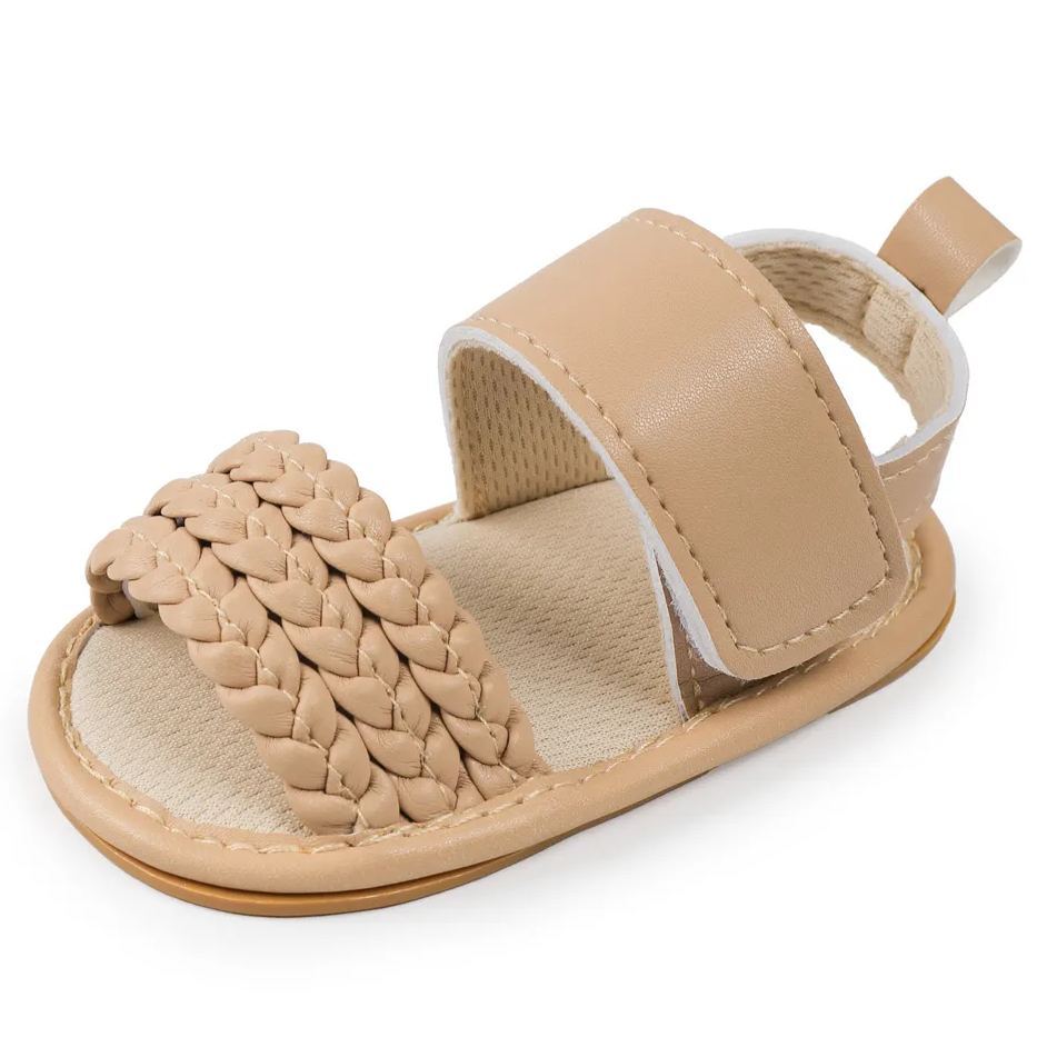 Arrival Two Pure Color Knit Girl Baby Sandals Wholesale-JZ Baby