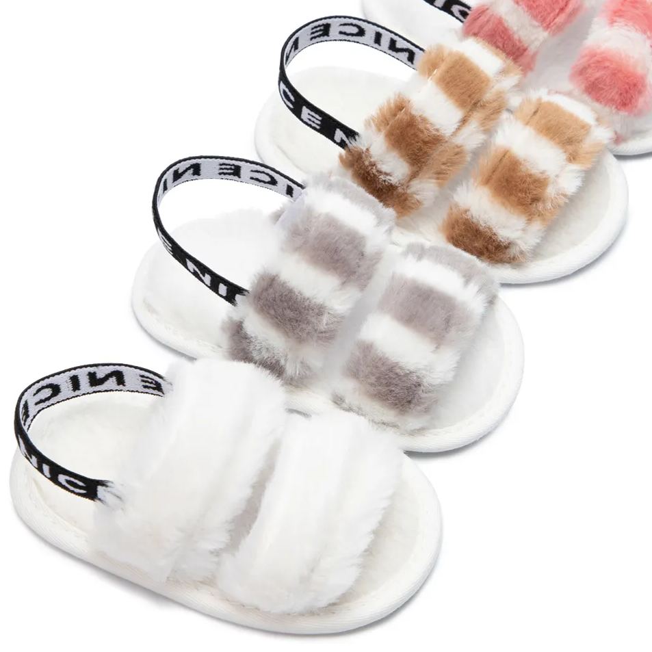 In-Stock Plush Cotton Sole Indoor Baby Slippers Wholesale-JZ Baby