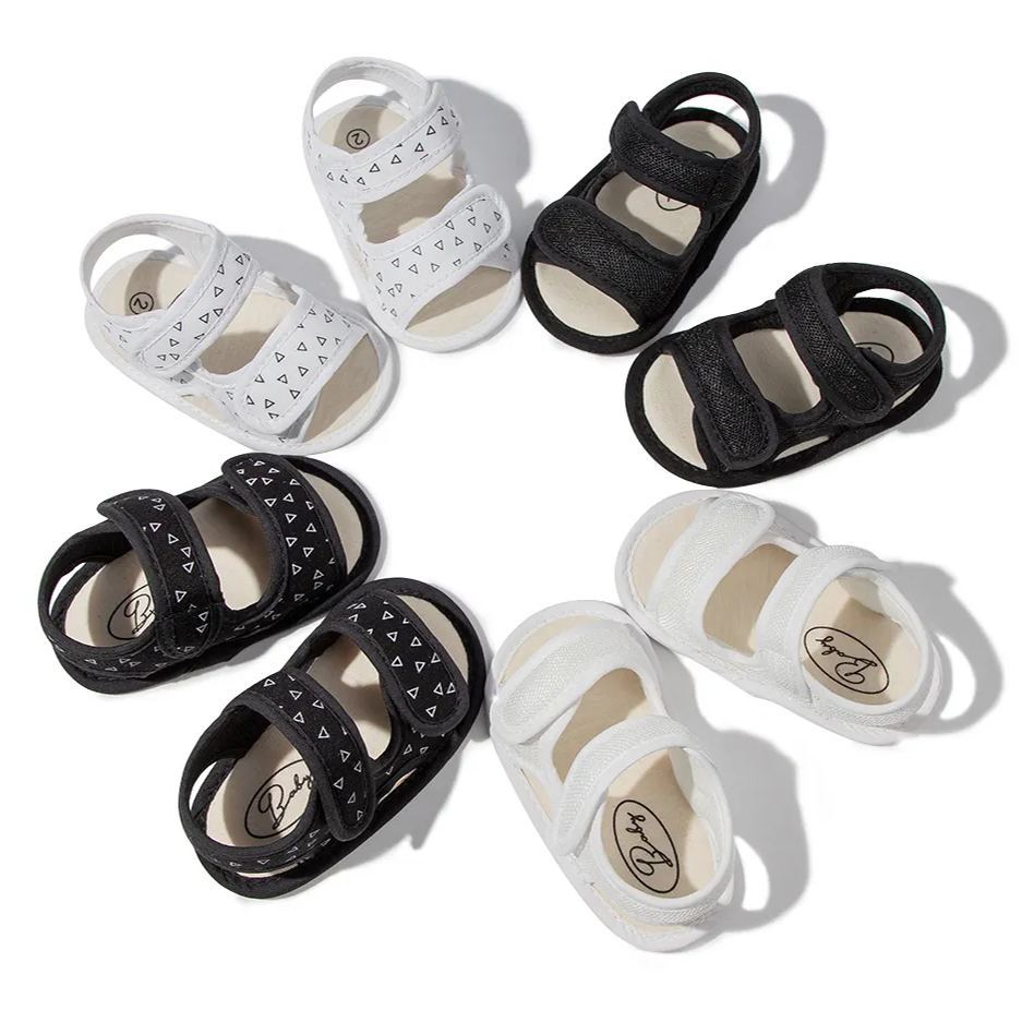 Pure Color Velcro Unisex Baby Summer Infant Sandals Wholesale-JZ Baby