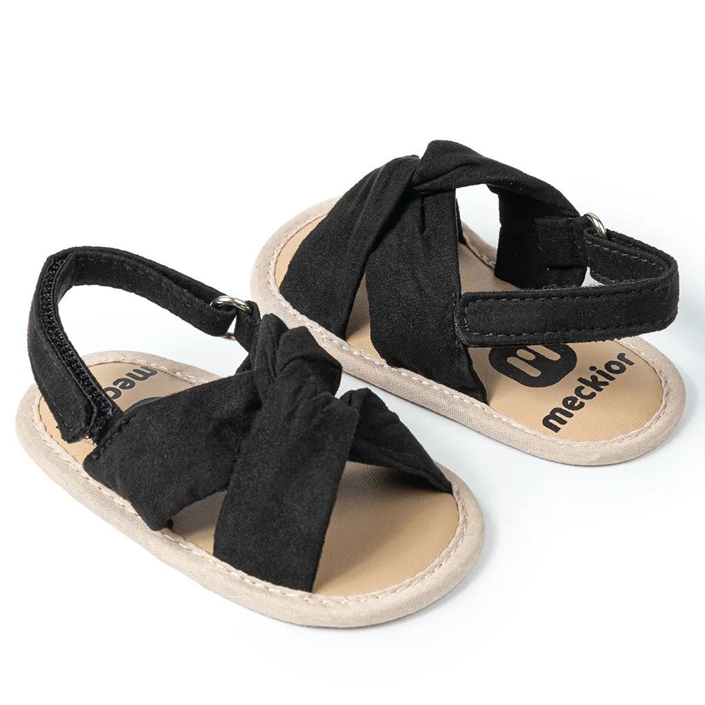 Cotton Kink PU Sole Baby Girl Sandals Wholesale-JZ Baby
