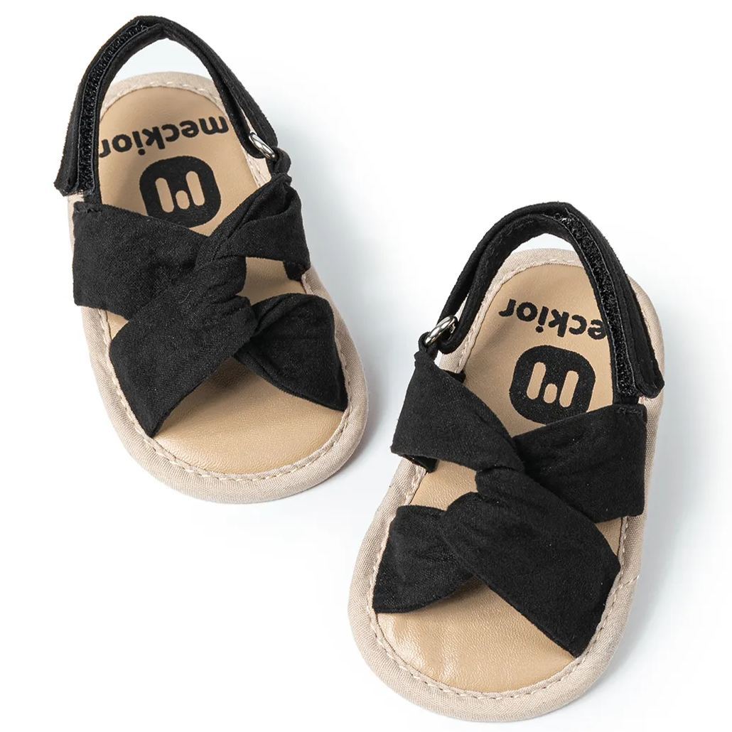 Cotton Kink PU Sole Baby Girl Sandals Wholesale-JZ Baby
