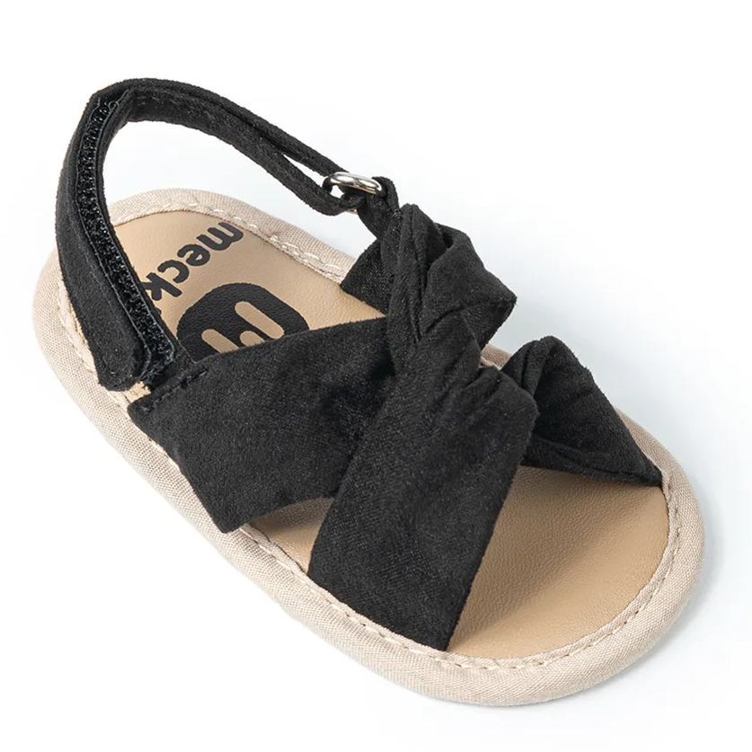 Cotton Kink PU Sole Baby Girl Sandals Wholesale-JZ Baby