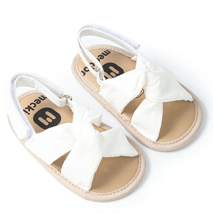 Cotton Kink PU Sole Baby Girl Sandals Wholesale-JZ Baby