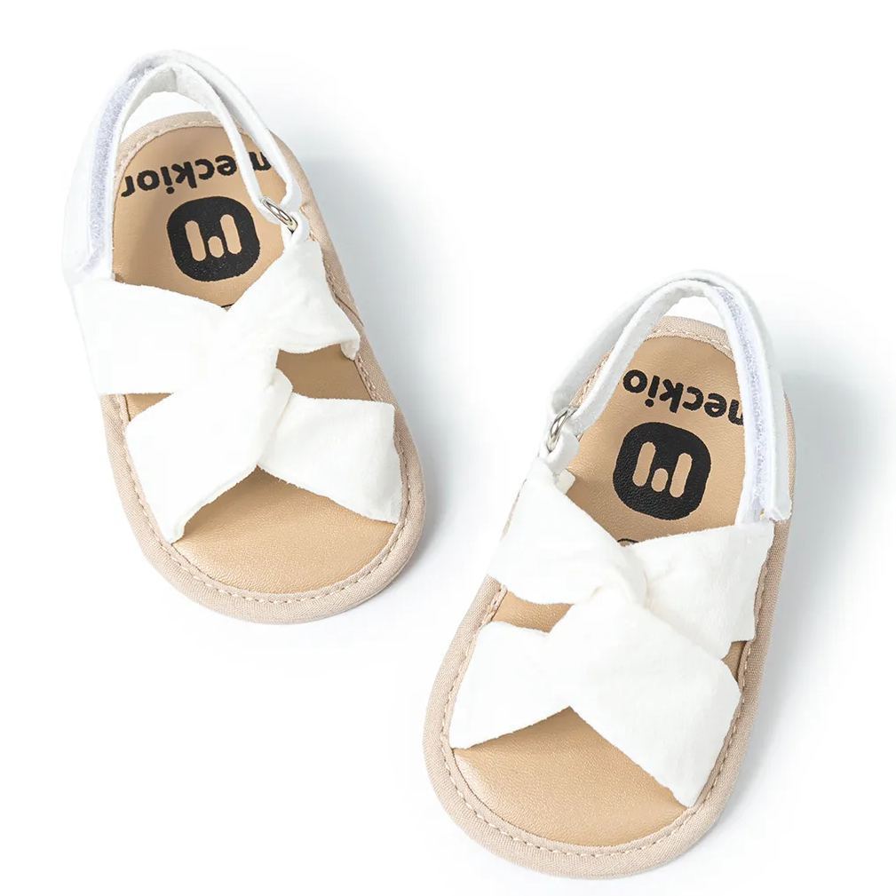 Cotton Kink PU Sole Baby Girl Sandals Wholesale-JZ Baby