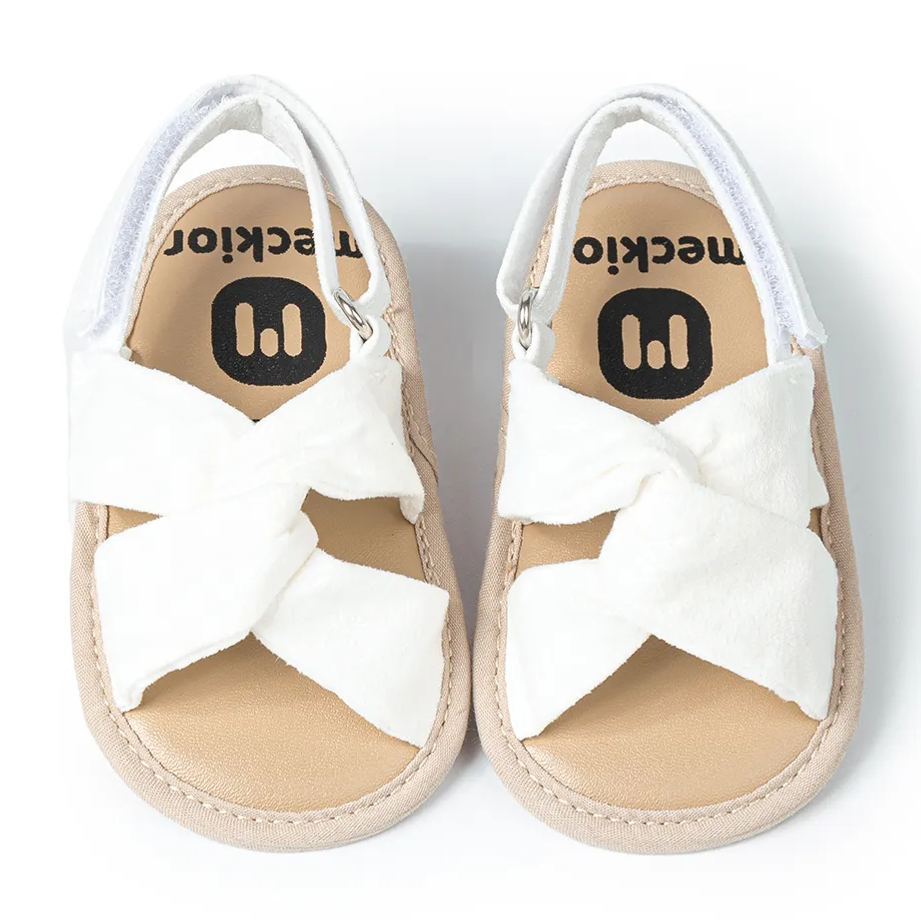 Cotton Kink PU Sole Baby Girl Sandals Wholesale-JZ Baby