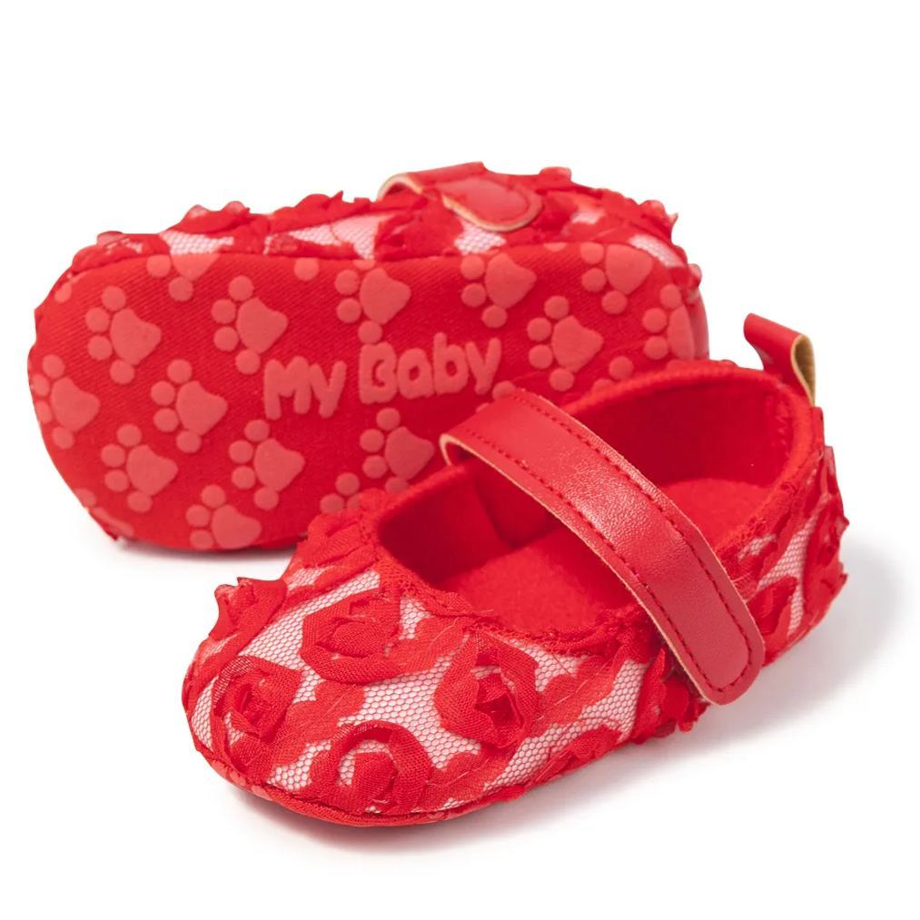 Gauze Velcro Easy to Wear Baby Dress Shoes Wholesale-JZ Baby