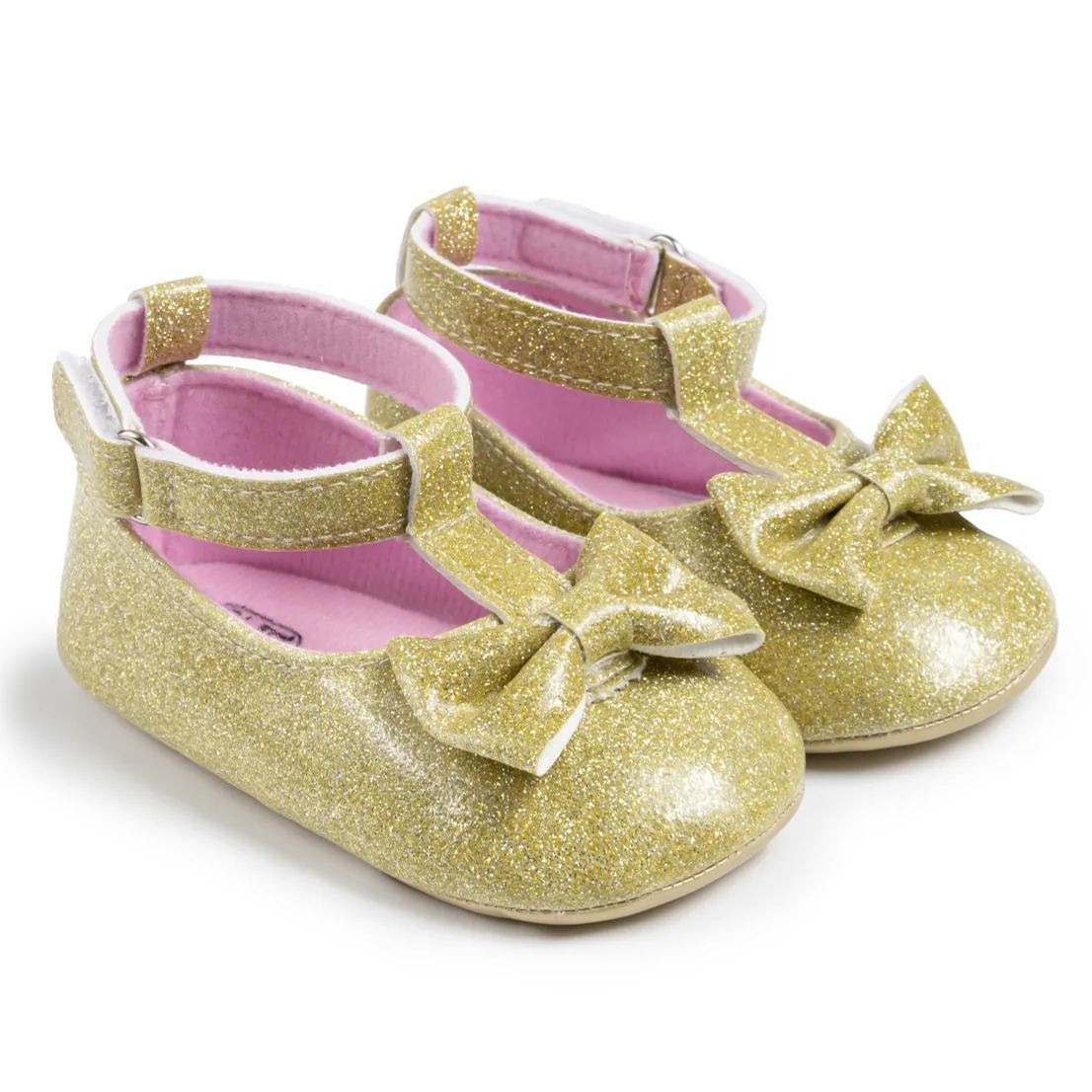 Ballet Style PU Glitter Baby Dress Shoes Wholesale-JZ Baby