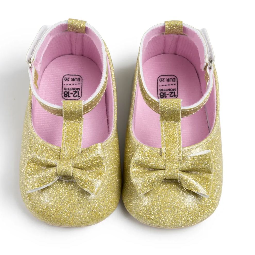 Ballet Style PU Glitter Baby Dress Shoes Wholesale-JZ Baby