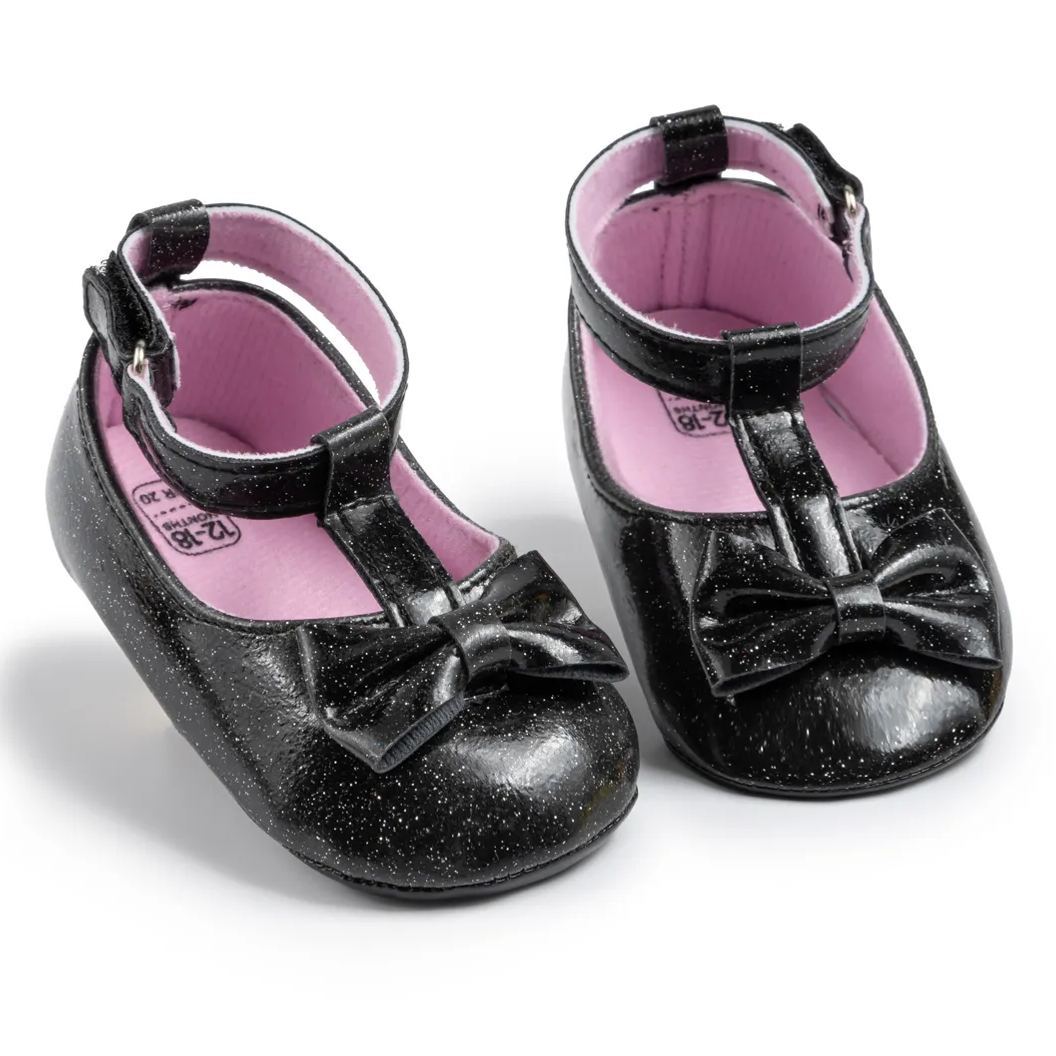 Ballet Style PU Glitter Baby Dress Shoes Wholesale-JZ Baby