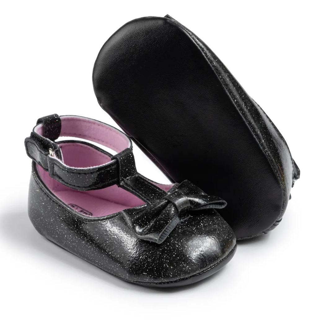 Ballet Style PU Glitter Baby Dress Shoes Wholesale-JZ Baby