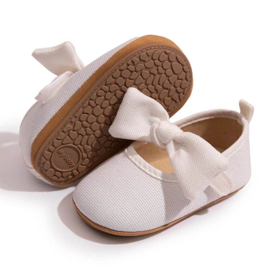 Cotton Fabric Bow-Knot Baby Dress Shoes Wholesale-JZ Baby