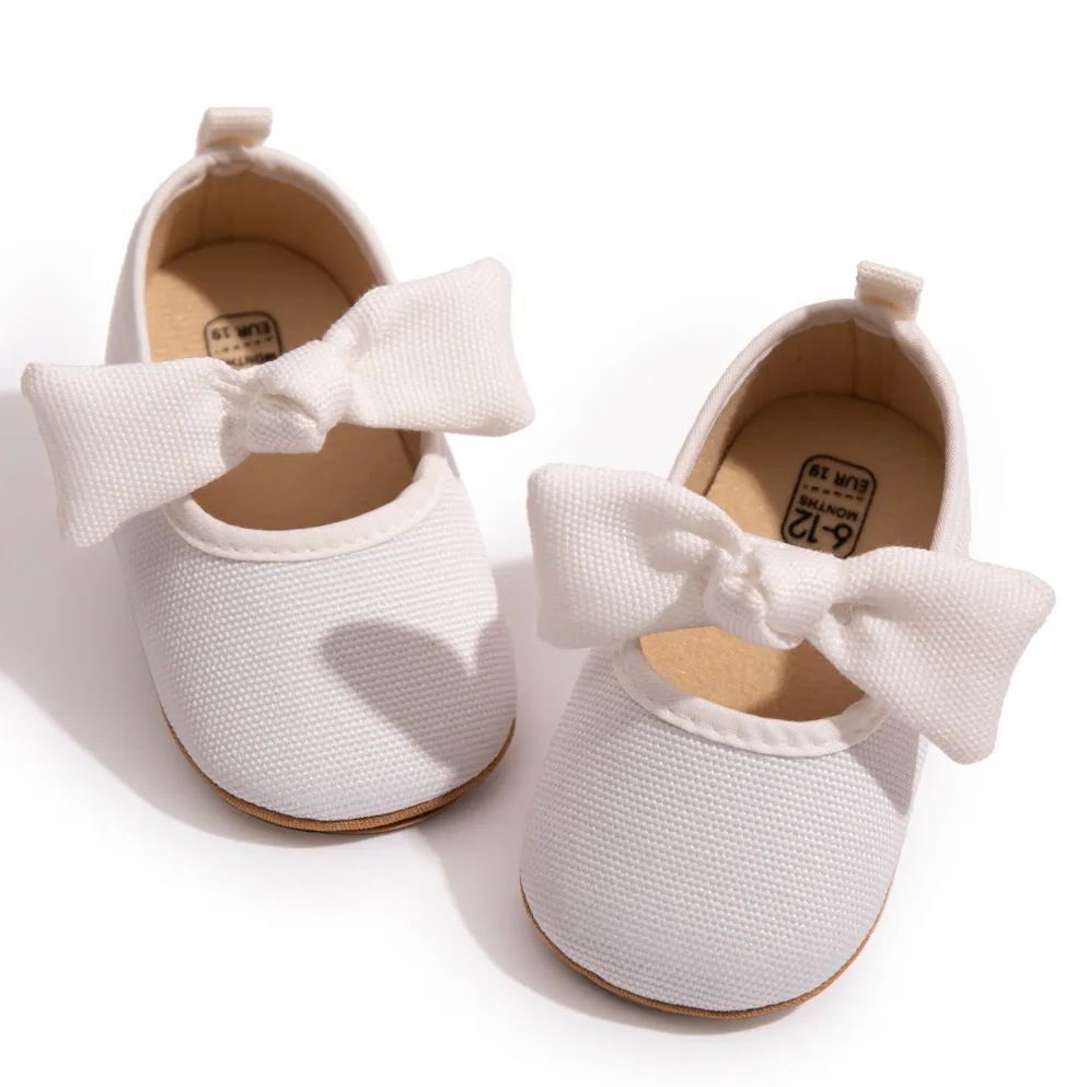 Cotton Fabric Bow-Knot Baby Dress Shoes Wholesale-JZ Baby