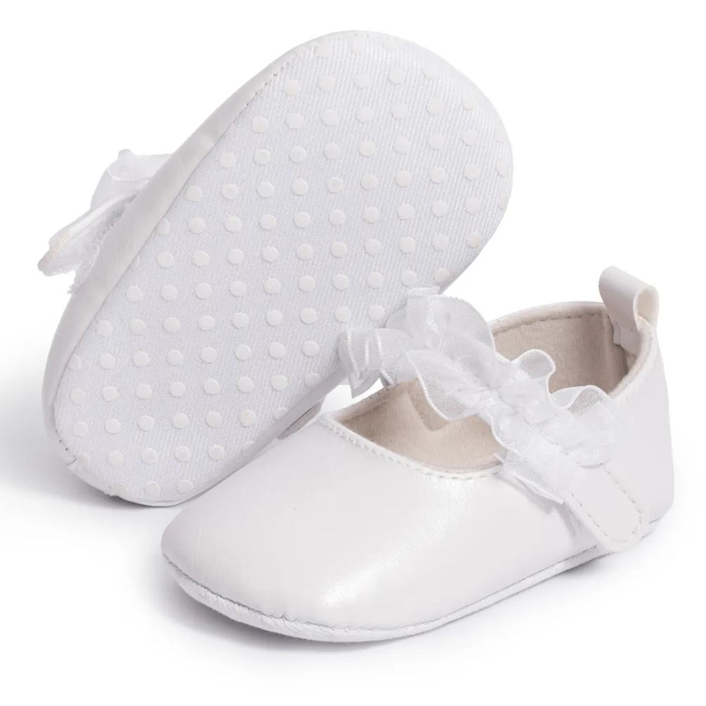 Manufacturer Design Lace PU Upper Cotton Soft Sole Baby Dress Shoes