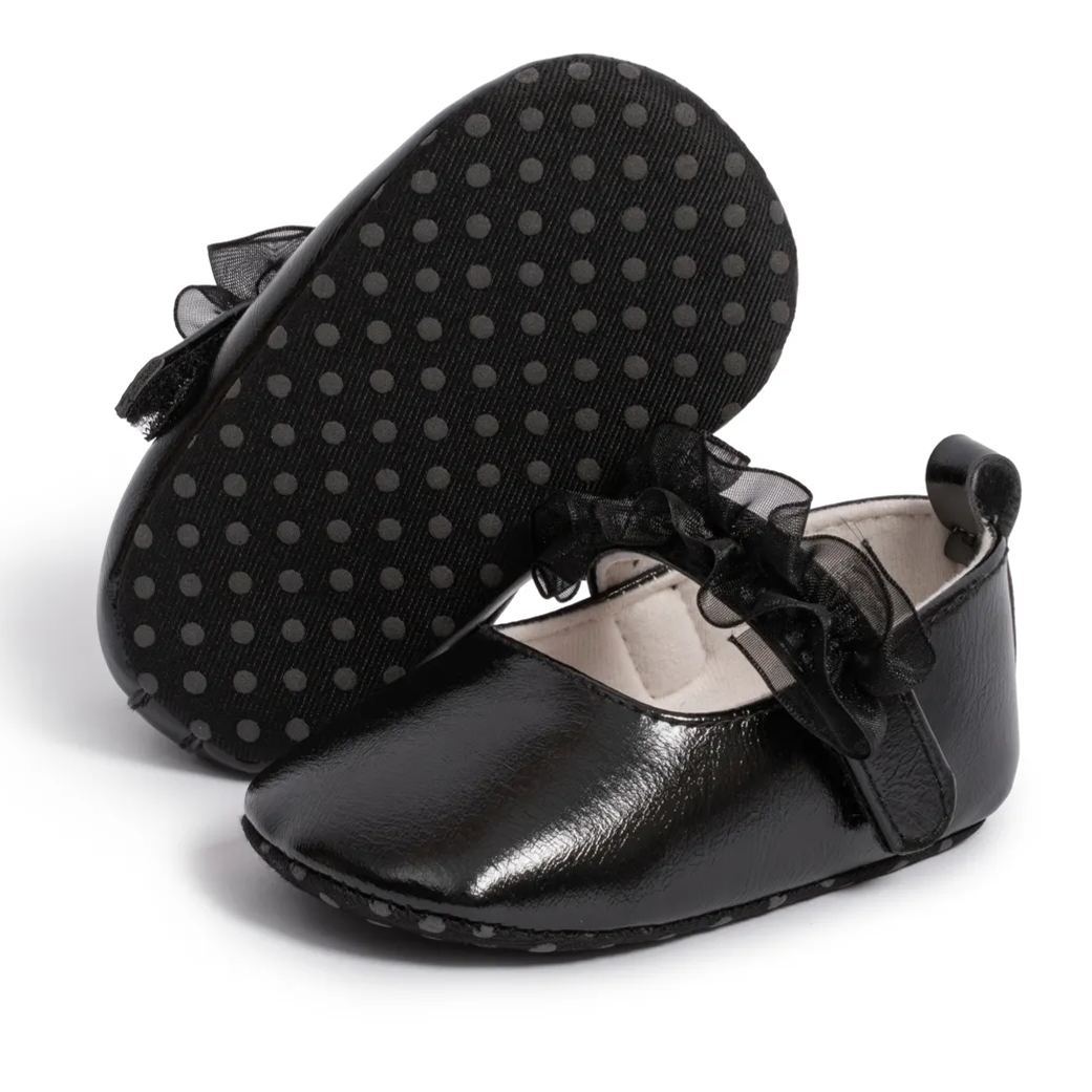 Lace PU Upper Cotton Soft Sole Baby Dress Shoes Wholesale-JZ Baby