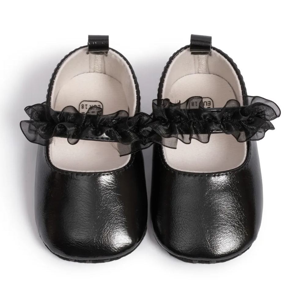 Lace PU Upper Cotton Soft Sole Baby Dress Shoes Wholesale-JZ Baby