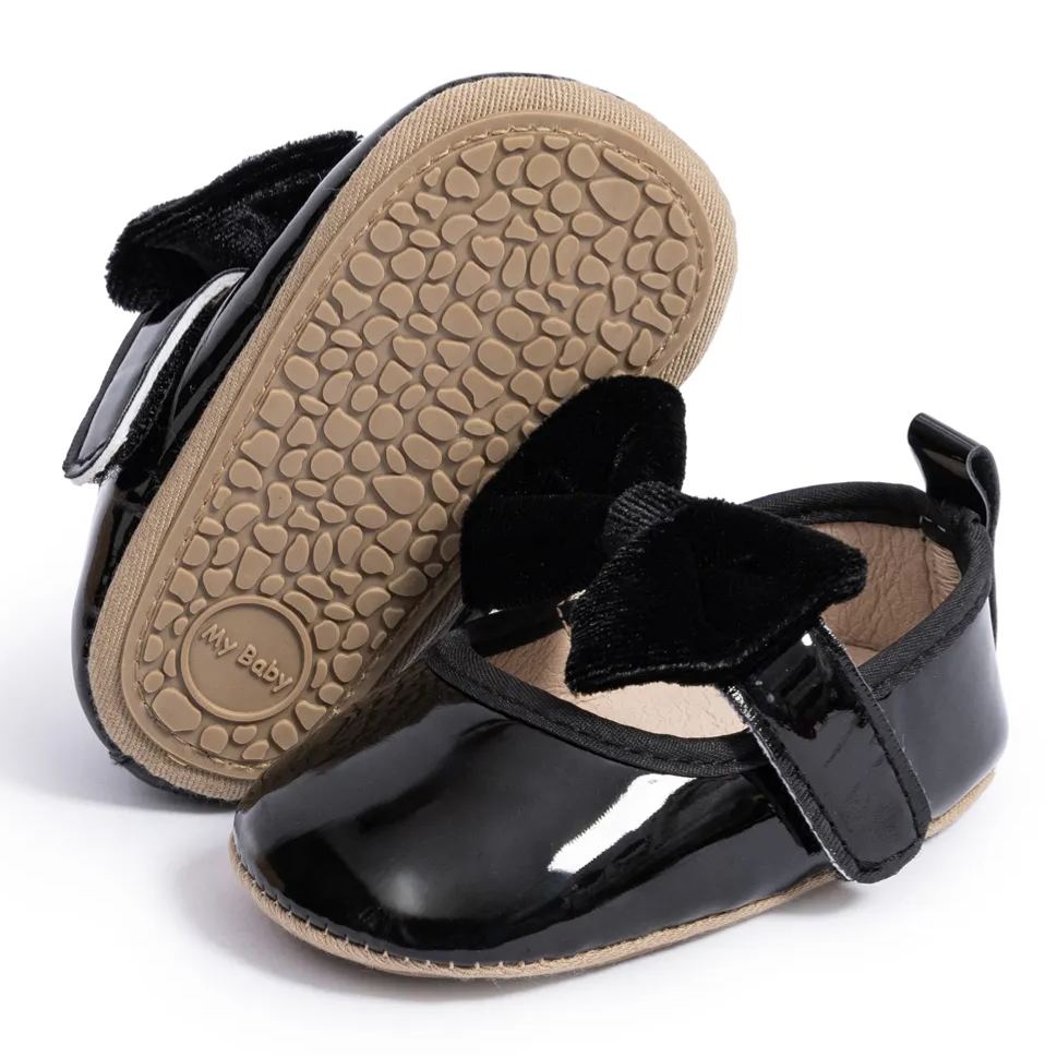 Mirror Like Bow-knot Anti-Slip Infant Dress Shoes Wholesale-JZ Baby
