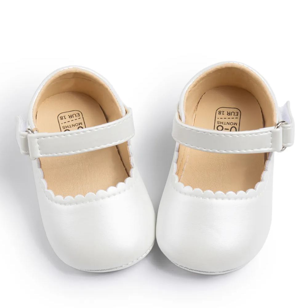 Pure White Jelly Rubber Sole Baby Girl Dress Shoes Wholesale-JZ Baby
