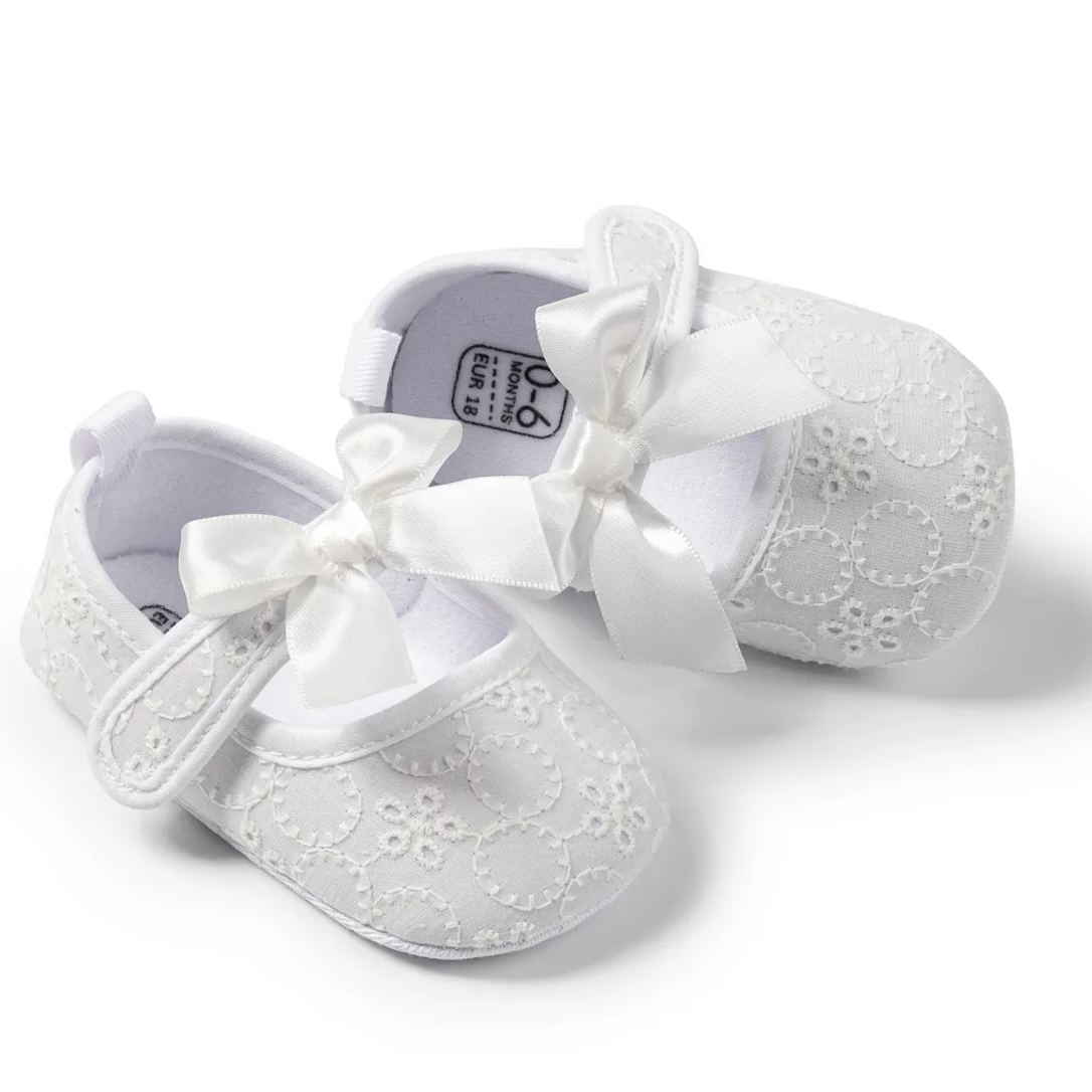 Embroider Bow-knot Soft Sole Baby Mary Jane Wholesale-JZ Baby