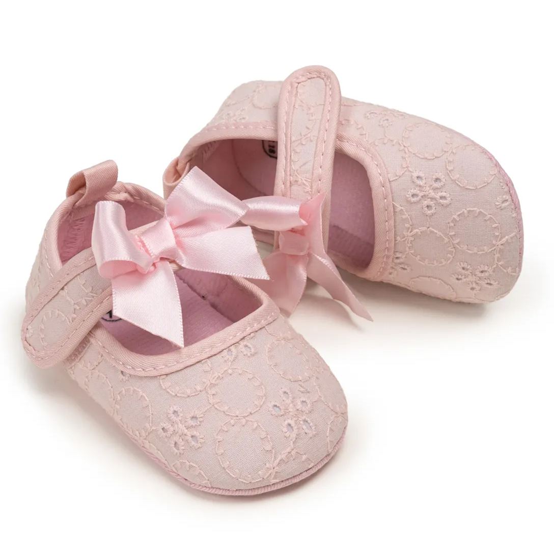 Embroider Bow-knot Soft Sole Baby Mary Jane Wholesale-JZ Baby