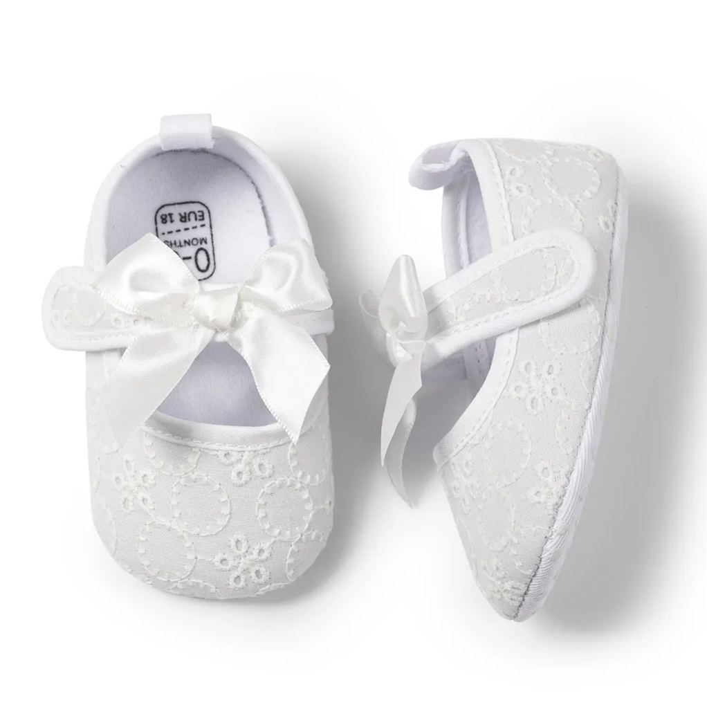 Embroider Bow-knot Soft Sole Baby Mary Jane Wholesale-JZ Baby