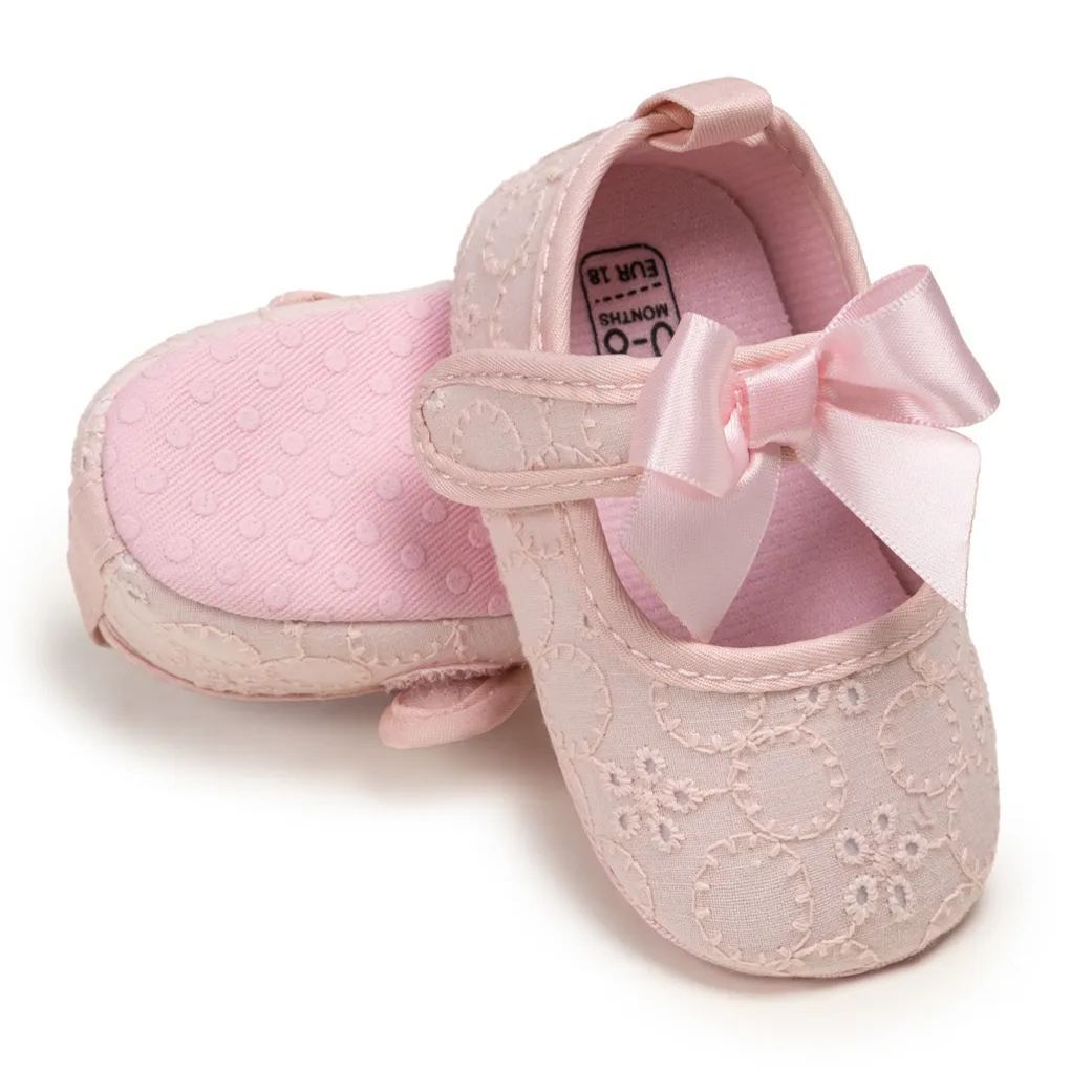 Embroider Bow-knot Soft Sole Baby Mary Jane Wholesale-JZ Baby