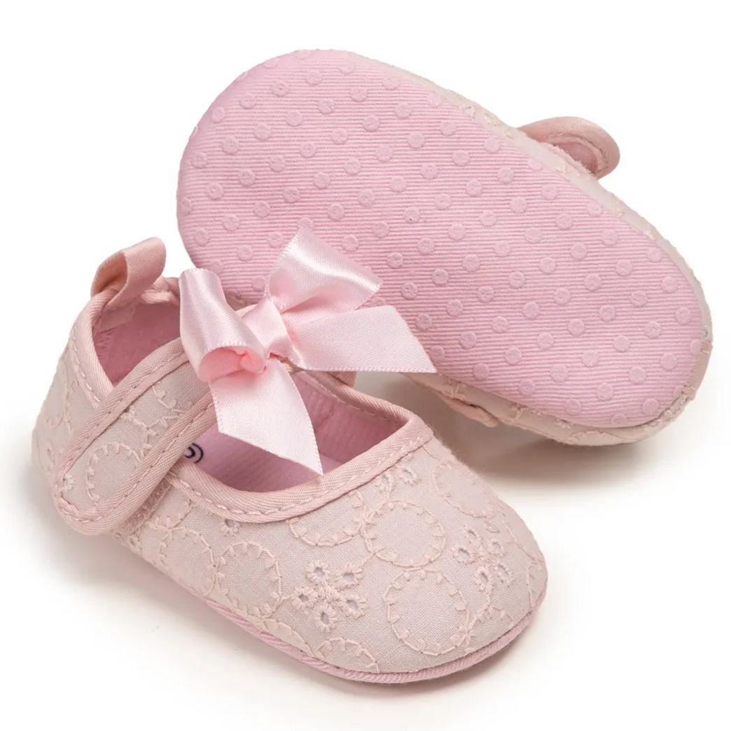 Embroider Bow-knot Soft Sole Baby Mary Jane Wholesale-JZ Baby