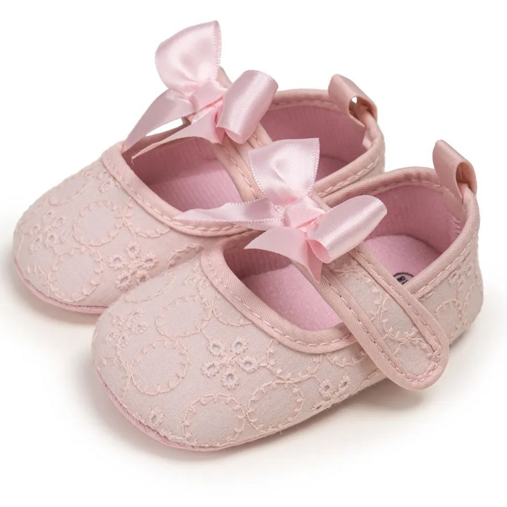 Embroider Bow-knot Soft Sole Baby Mary Jane Wholesale-JZ Baby