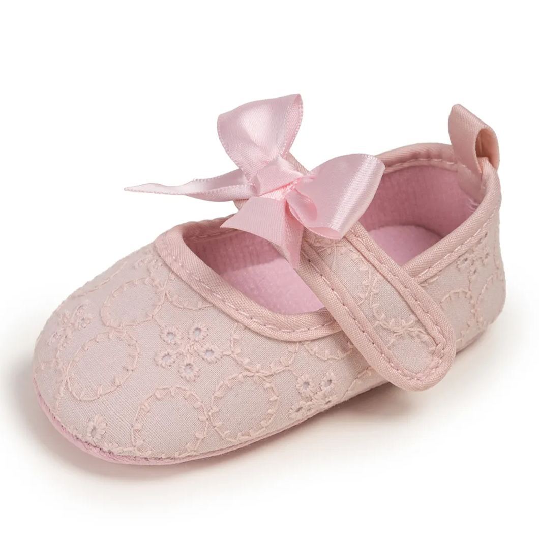 Embroider Bow-knot Soft Sole Baby Mary Jane Wholesale-JZ Baby