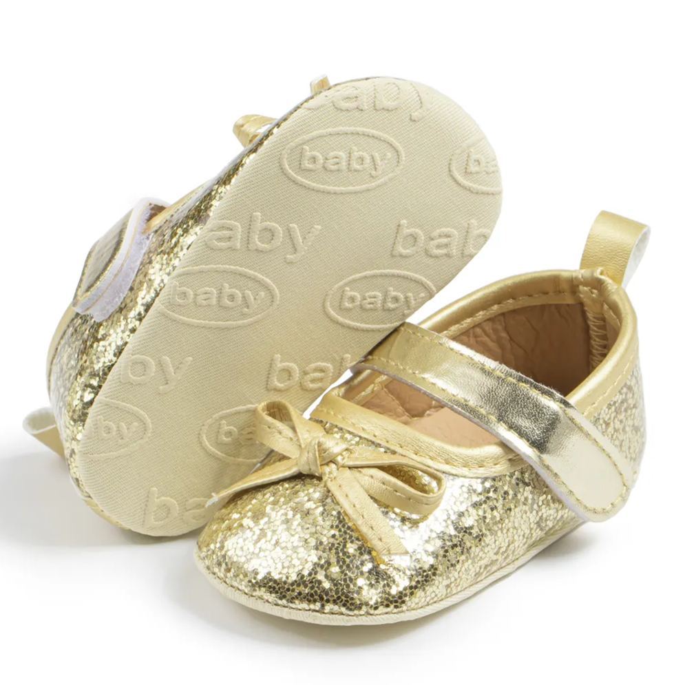 Glitter Bow-knot Party 0-18 M Girl Dress Shoes Wholesale-JZ Baby