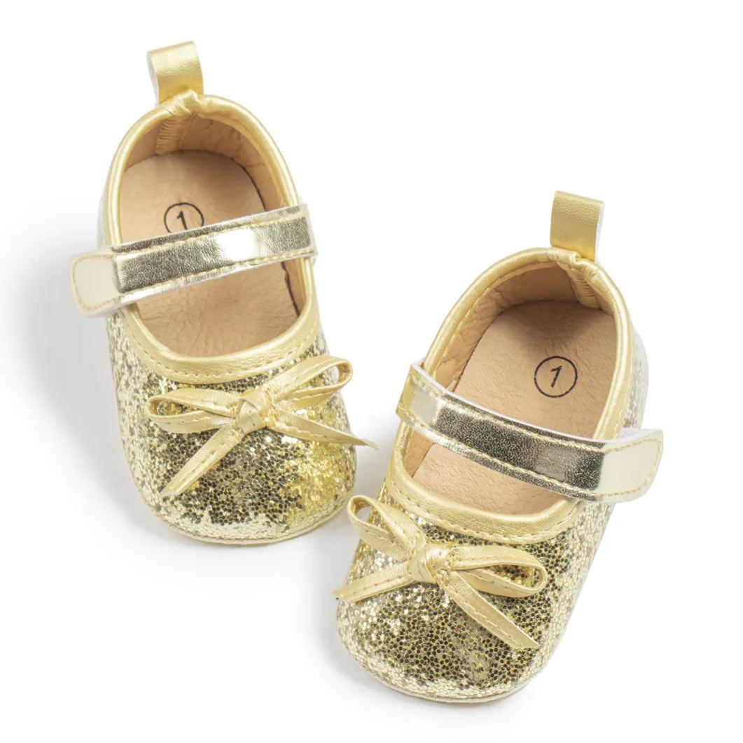 Glitter Bow-knot Party 0-18 M Girl Dress Shoes Wholesale-JZ Baby