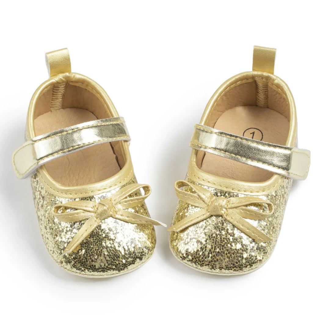Glitter Bow-knot Party 0-18 M Girl Dress Shoes Wholesale-JZ Baby