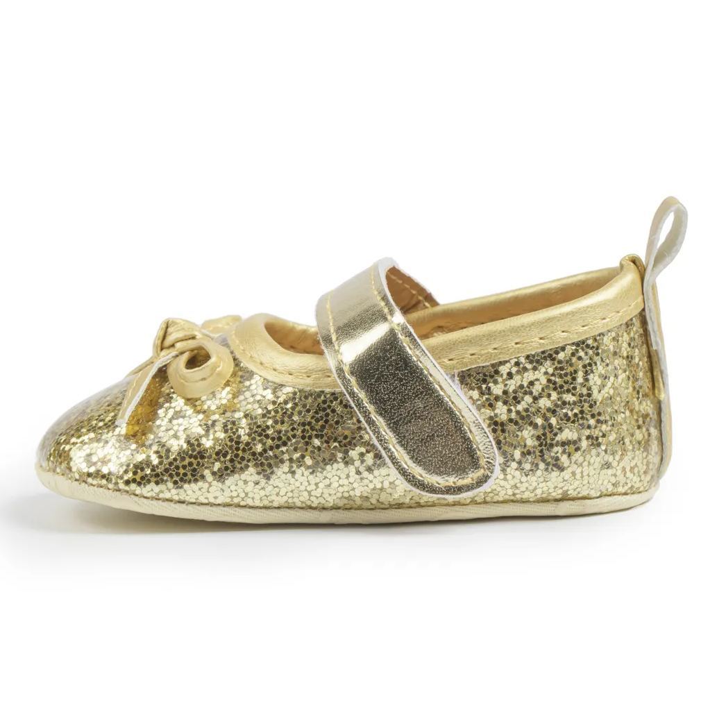 Glitter Bow-knot Party 0-18 M Girl Dress Shoes Wholesale-JZ Baby