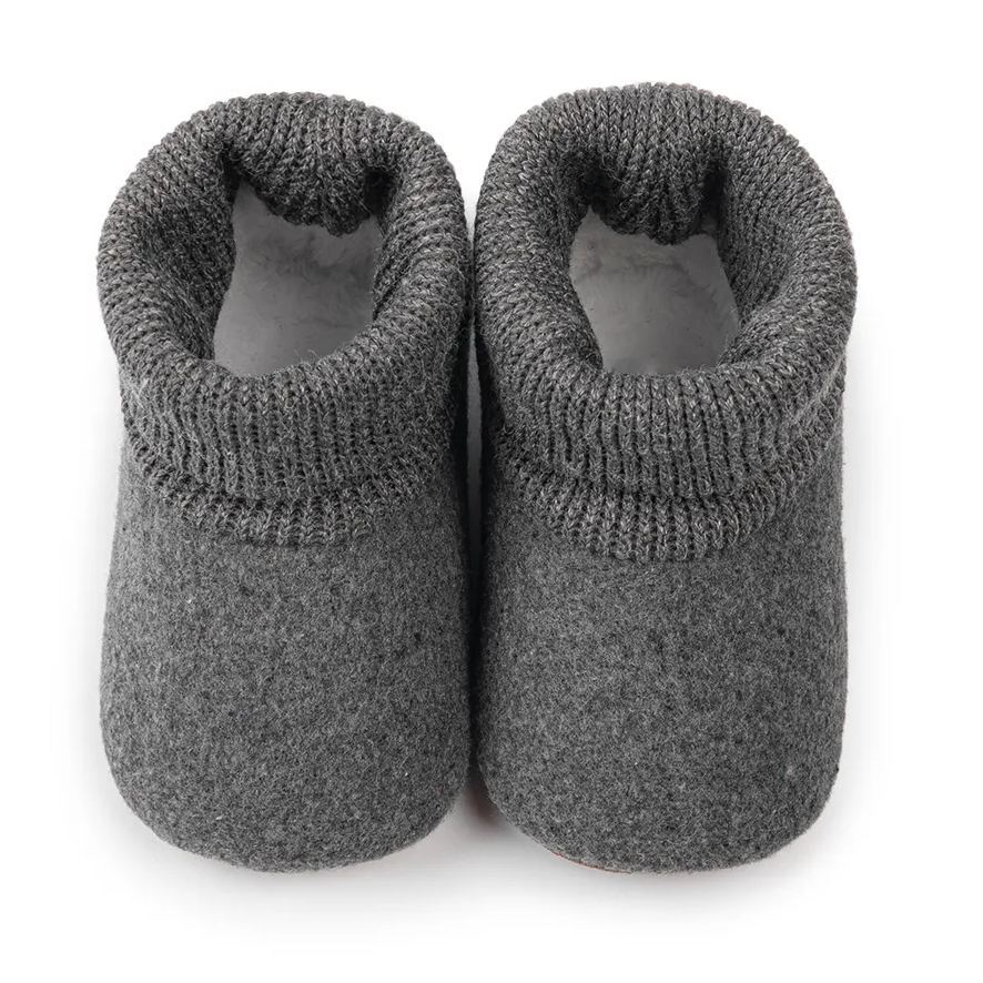 OEM | Dark Grey 100% Cotton Indoor Baby Booties Socks-JZ Baby