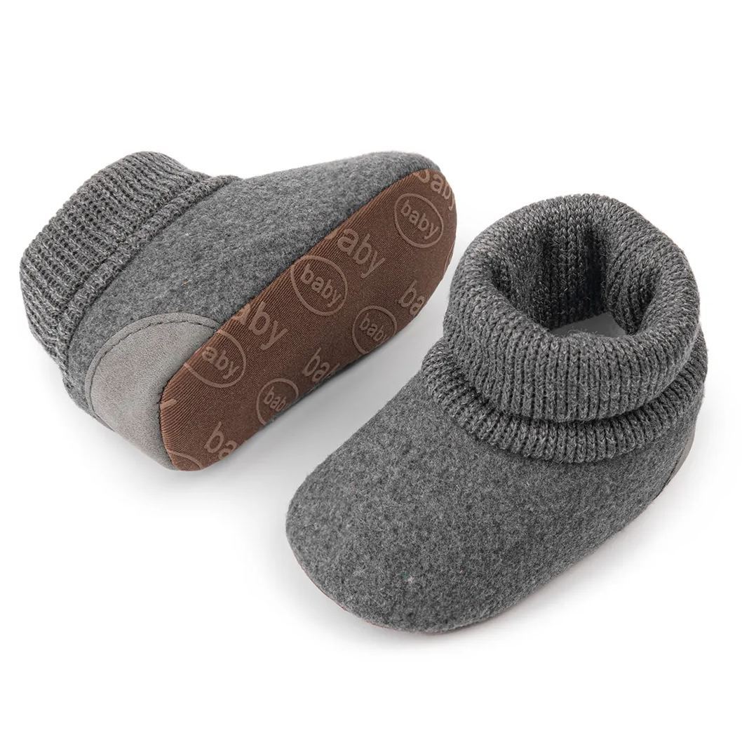 OEM | Dark Grey 100% Cotton Indoor Baby Booties Socks-JZ Baby