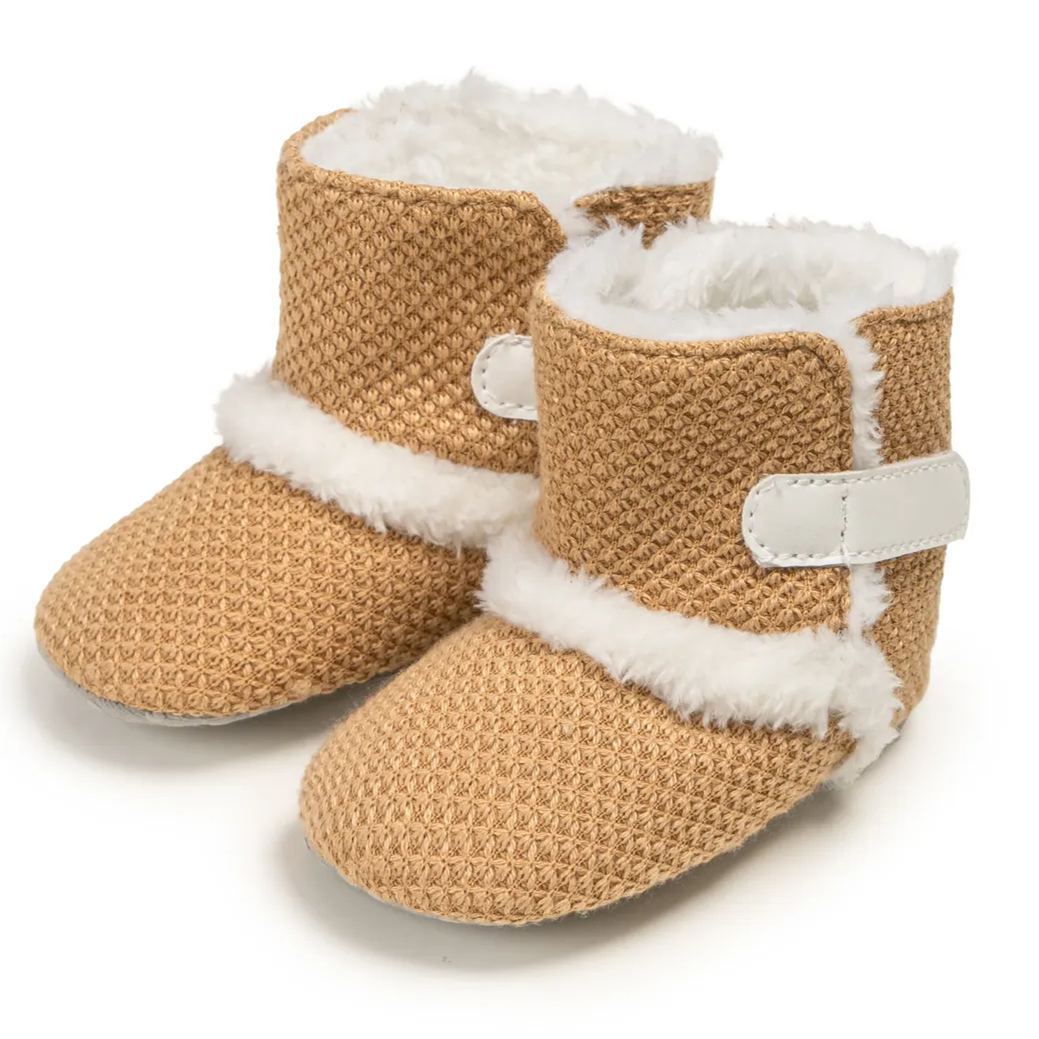 Cloth Upper Warm Velcro Baby Winter Boots Wholesale-JZ Baby