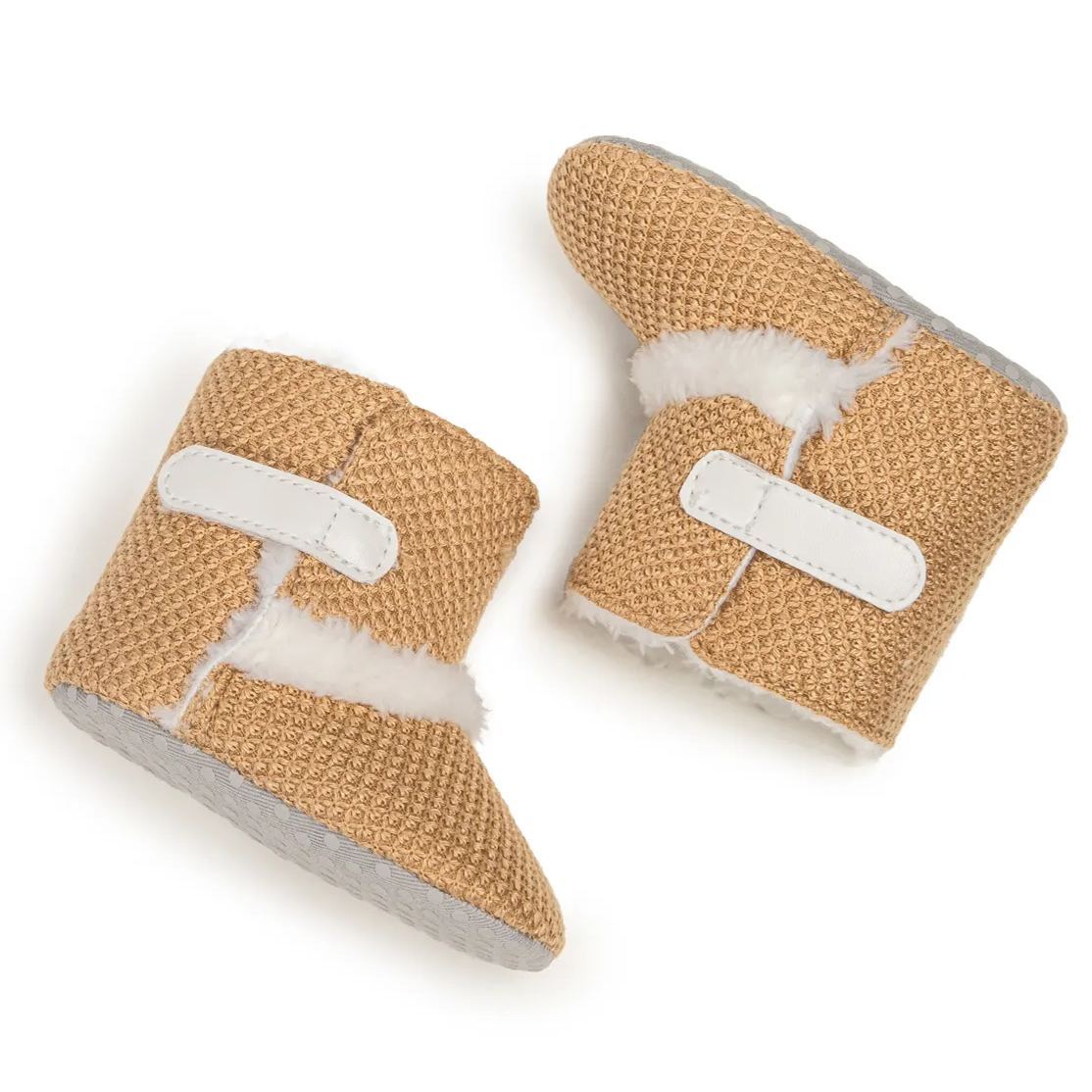 Cloth Upper Warm Velcro Baby Winter Boots Wholesale-JZ Baby