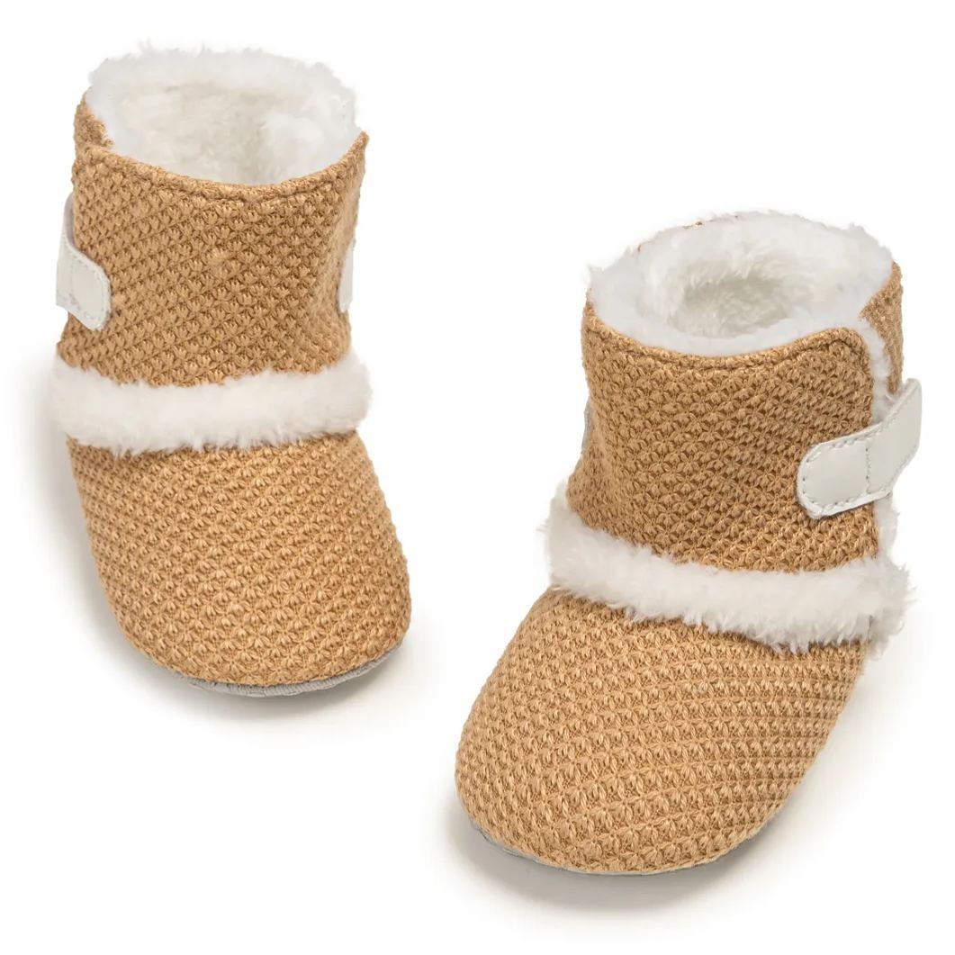 Cloth Upper Warm Velcro Baby Winter Boots Wholesale-JZ Baby