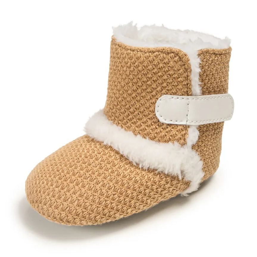 Cloth Upper Warm Velcro Baby Winter Boots Wholesale-JZ Baby