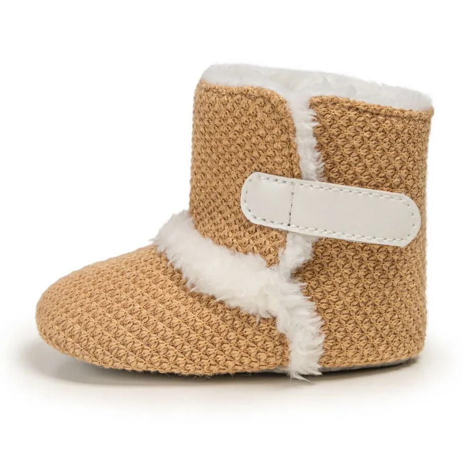 Cloth Upper Warm Velcro Baby Winter Boots Wholesale-JZ Baby