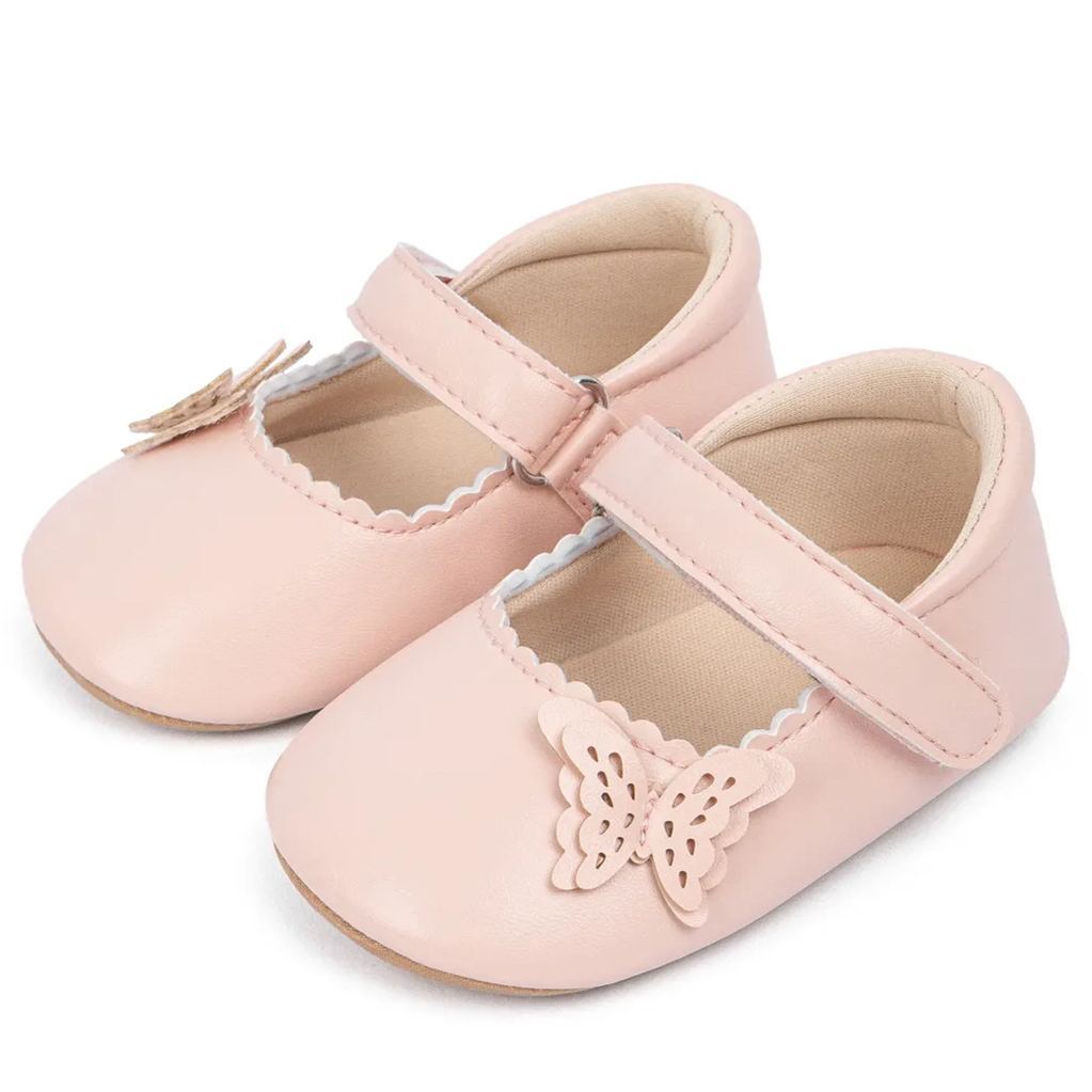 Butterfly Anti-Slip Leather Baby Girl Mary Jane