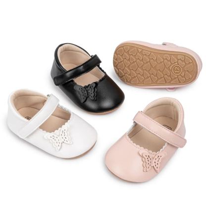 Butterfly Anti-Slip Leather Baby Girl Mary Jane