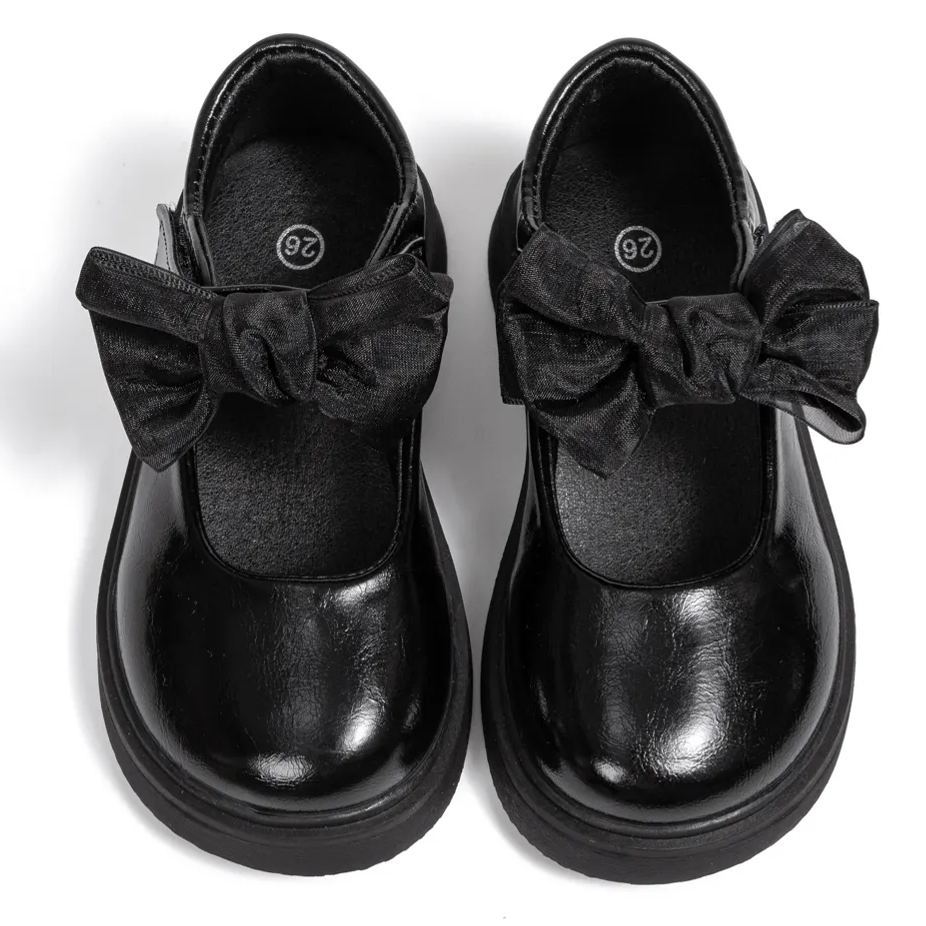 Classic Black Girls School Shoes for All-Day Comfort-JZ Baby